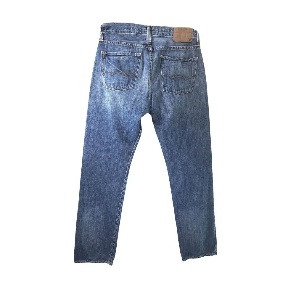(32x34) American Eagle Original Straight Blue Jeans Men's Denim AE Outfitters